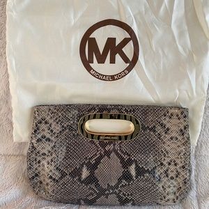Michael Kors Snakeskin Berkeley Clutch